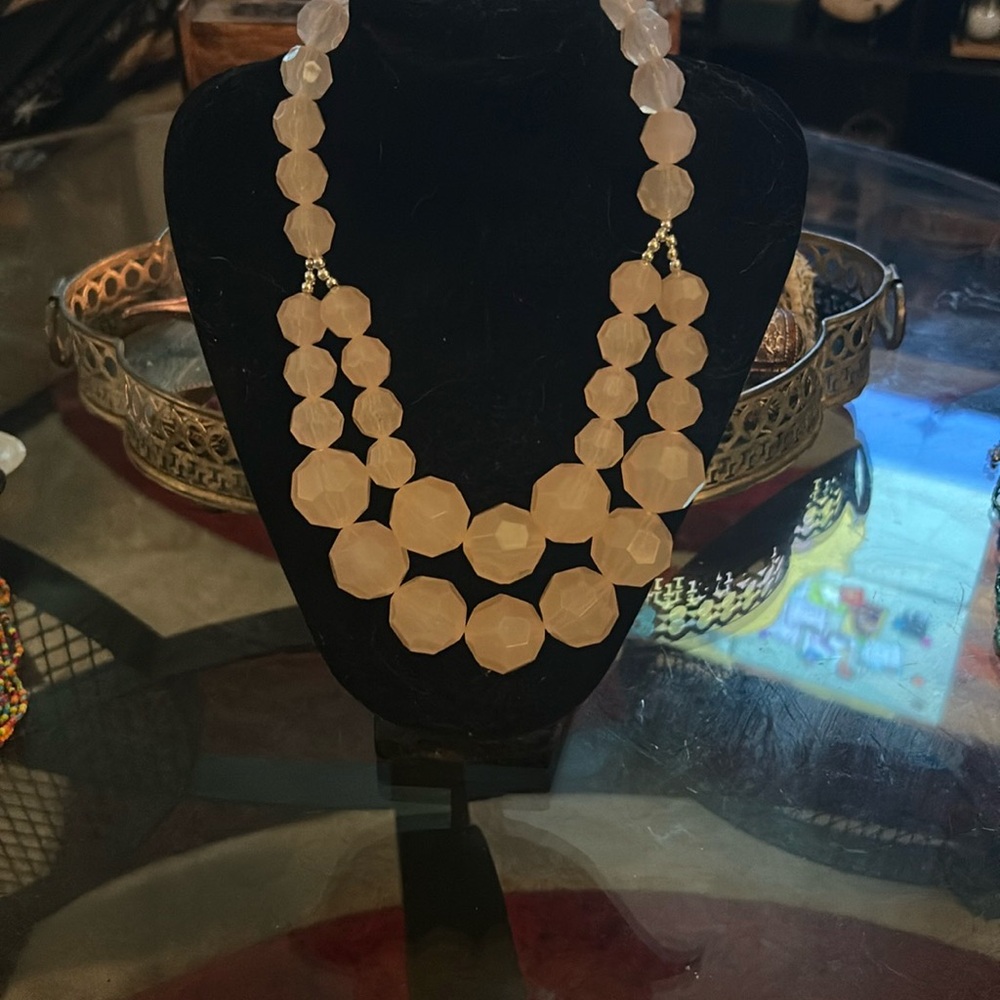 Elegant Pink Beaded Necklace
